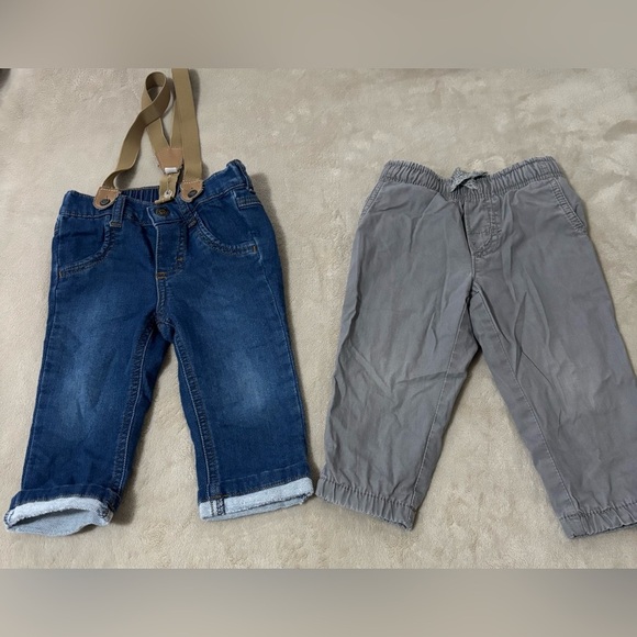 Bundle of 7️⃣ Baby Boy Clothing Set - Blue and Beige Size 12M - Picture 2 of 6